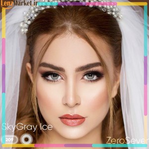 لنز رنگی زیرو سون sky gray ice209