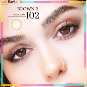 لنز رنگی زیرو سون brown 102